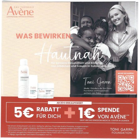 Avene Aktion - ab einen Einkaufswert von 20€ gibt es 5€ Rabatt (ausgenommen Sonnenprodukte) Avene Aktion - ab einen Einkaufswert von 20€ gibt es 5€ Rabatt (ausgenommen Sonnenprodukte)